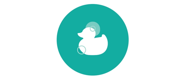 ícono de pato para baño del recién nacido